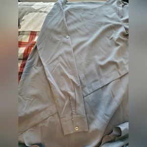 Grey asymmetrical dress shirt